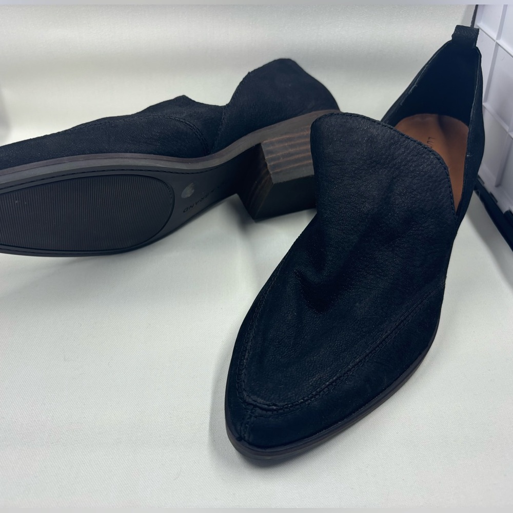 Lucky Brand. Black, soft, leather loafers.